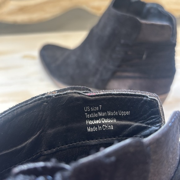 Volatile Black‎ Suede Ankle Boots Size 7 - Picture 5 of 5